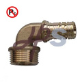 lead free brass pex female wallplate elbow